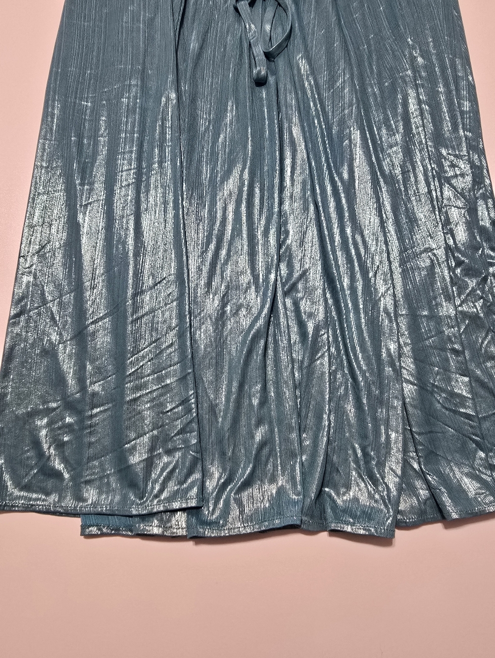 Bronx and Banco Romi Metallic Gown A-line Sleeveless V-neck Size M - Picture 7 of 14